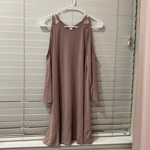 BP short off shoulder long sleeve dress.